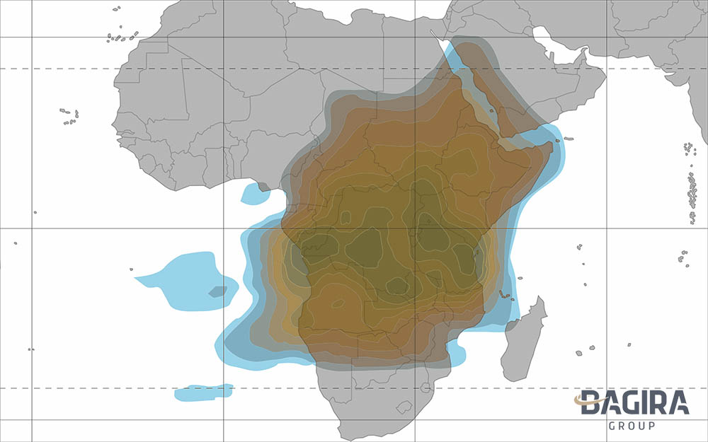 Azerspace coverage Ku-band