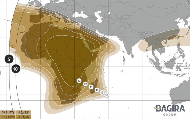 C-Band African beam coverage zone